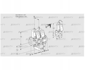 VCH2E40R/40R05NHEVWR/PPPP/PPBS (88105213) Клапан с регулятором расхода Kromschroder