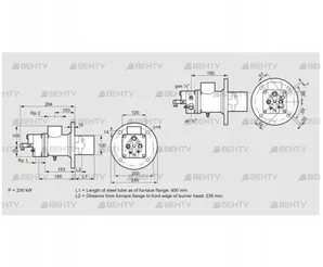 BIO 100HML-400/235-(79)EB (84099782) Газовая горелка Kromschroder