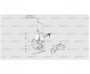 VAS125R/NW (88000309) Газовый клапан Kromschroder