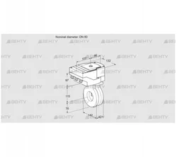 IBG80Z05/20-30W3E (88300592) Дроссельная заслонка Kromschroder