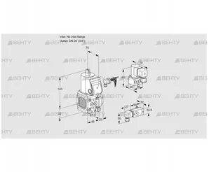 VAS1-/20R/NW (88005226) Газовый клапан Kromschroder