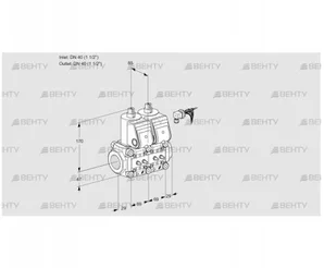 VCS2E40R/40R05NNWR/MMMM/PPPP (88104540) Сдвоенный газовый клапан Kromschroder