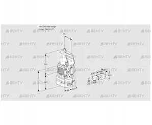 VAD1-/25R/NW-25A (88007526) Газовый клапан с регулятором давления Kromschroder