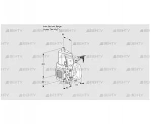 VAS3-/50F/NKGR (88011617) Газовый клапан Kromschroder