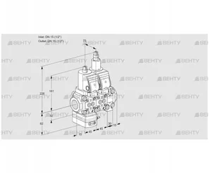 VCG1T15N/15N05GALVQSR/PPPP/PPPP (88103056) Клапан с регулятором соотношения Kromschroder