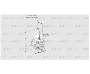 VAS340R/NWSR (88006280) Газовый клапан Kromschroder