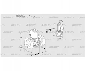 VAS3E50F/50F05NWL/BS/PP (88105671) Газовый клапан Kromschroder