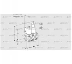 VCS2E40R/40R05NLWL3/PPPP/PPPP (88100896) Сдвоенный газовый клапан Kromschroder