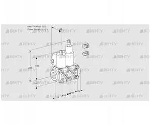 VCS2E40R/40R05NLWL3/PPPP/PPPP (88100896) Сдвоенный газовый клапан Kromschroder