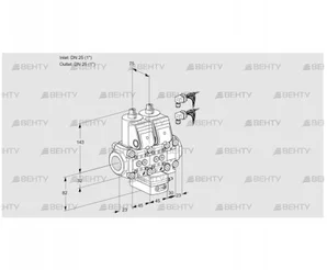 VCH1E25R/25R05NHEVWR6/PPPP/PPPP (88107195) Клапан с регулятором расхода Kromschroder