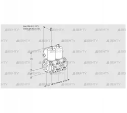 VCS2T40N/40N05NNQL/MMMM/PPPP (88104550) Сдвоенный газовый клапан Kromschroder