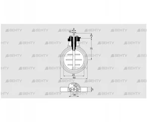 DKR 25Z03F450A (03149272) Дроссельная заслонка Kromschroder