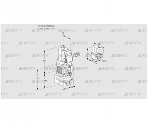 VAV1-/15R/NWSRBK (88015052) Газовый клапан с регулятором соотношения Kromschroder