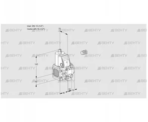 VAS1E15R/15R05FNVWR/PP/PP (88102420) Газовый клапан Kromschroder