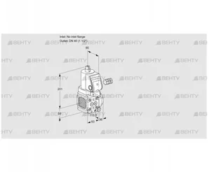 VAS3-/40R/NPGR (88016304) Газовый клапан Kromschroder