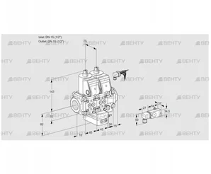 VCH1E15R/15R05NHEVWR/PPPP/3--2 (88101185) Клапан с регулятором расхода Kromschroder