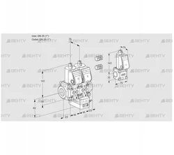 VCG1E25R/25R05NGEWR3/PPPP/PPBS (88105539) Клапан с регулятором соотношения Kromschroder