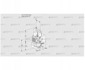 VAG3-/50F/NWAE (88026971) Газовый клапан с регулятором соотношения Kromschroder