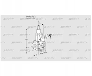 VAS225R/LW (88000582) Газовый клапан Kromschroder