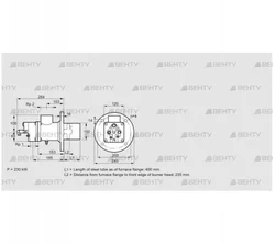 BIO 100HM-400/235-(67)EB (84199027) Газовая горелка Kromschroder