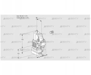 VAD2E40R/40R05FD-25VWR/PP/PP (88102180) Газовый клапан с регулятором давления Kromschroder