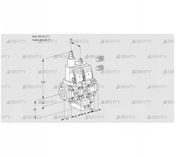 VCH1E25R/25R05LHEVWGR3/PPPP/PPPP (88100974) Клапан с регулятором расхода Kromschroder