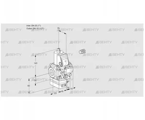 VAD1E25R/15R05D-25VWR/PP/PP (88102079) Газовый клапан с регулятором давления Kromschroder