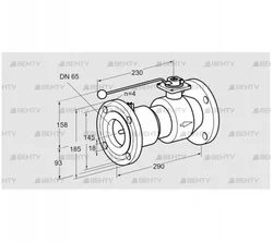 AKT 65F50TAS (03152300) Запорный кран Kromschroder