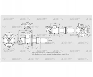 BIC 125HBL-100/135-(9)E (84034021) Газовая горелка Kromschroder