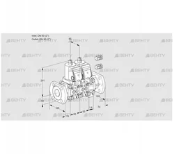 VCS3E50F/50F05NNVKGR3/PPPP/PPPP (88107632) Сдвоенный газовый клапан Kromschroder