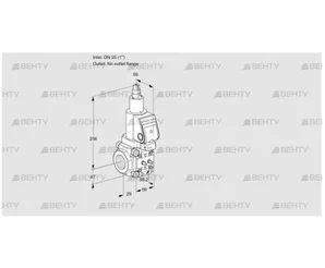 VAS2T25/-N/LQSR (88018826) Газовый клапан Kromschroder