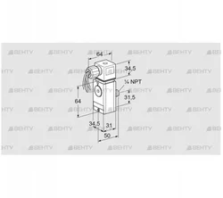 DG 110VCT8-6WG (84448491) Датчик-реле давления газа Kromschroder