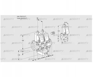 VCG3E50R/50R05NGEVWR/PPPP/PPBS (88107329) Клапан с регулятором соотношения Kromschroder