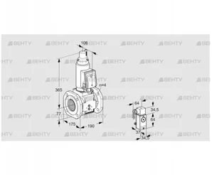 VAS6T65A05LWGRE/34/MM (88204382) Газовый клапан Kromschroder