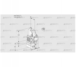 VAH1E25R/25R05FHEVWR/PP/PP (88102361) Клапан с регулятором расхода Kromschroder