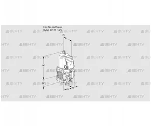 VAS1T-/15N/NK (88013568) Газовый клапан Kromschroder
