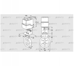 IDR50Z03D450AU/50-60W30TR10 (88303224) Дроссельная заслонка Kromschroder