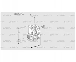 VCS2E40R/40R05FNNWR/PPPP/PPPP (88101227) Сдвоенный газовый клапан Kromschroder