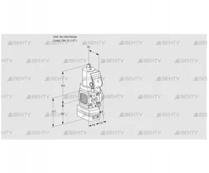 VAD1T-/15N/NKGR-50B (88029786) Газовый клапан с регулятором давления Kromschroder