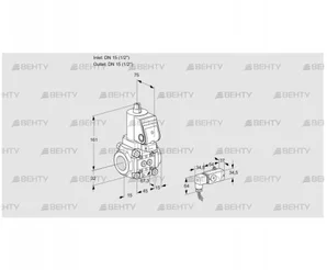 VAS1T15N/NQGR (88016997) Газовый клапан Kromschroder