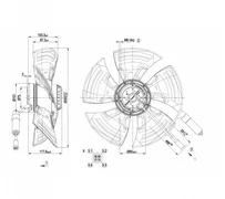 Осевой вентилятор ebmpapst A4E350AO0213