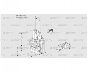 VAD1E15R/15R05D-25VWR/-3/3- (88102908) Газовый клапан с регулятором давления Kromschroder