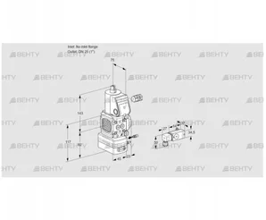 VAG1-/25R/NWAE (88027600) Газовый клапан с регулятором соотношения Kromschroder