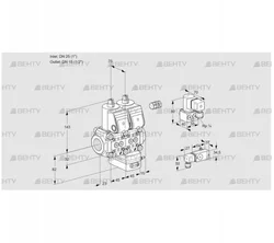 VCG1E25R/15R05NGEWR/3-PP/MMZY (88100695) Клапан с регулятором соотношения Kromschroder