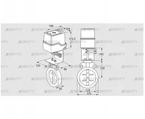 IDR125Z03D100AU/50-60W30E (88302764) Дроссельная заслонка Kromschroder