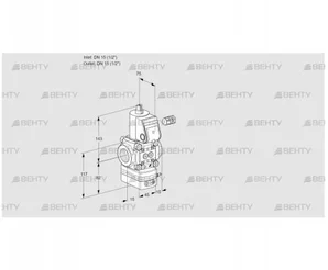 VAD115R/NW-100B (88029720) Газовый клапан с регулятором давления Kromschroder