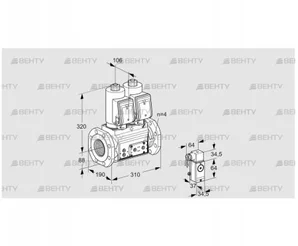 VCS7T80A05NNQSRE/3-P4/PPVP (88204700) Сдвоенный газовый клапан Kromschroder