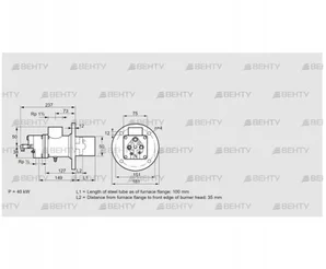 BIO 50HB-100/35-(37)D (84015510) Газовая горелка Kromschroder