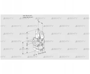 VAD1T20N/NQ-100A (88001867) Газовый клапан с регулятором давления Kromschroder