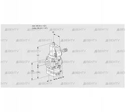 VAD240R/NQSR-50A (88012661) Газовый клапан с регулятором давления Kromschroder